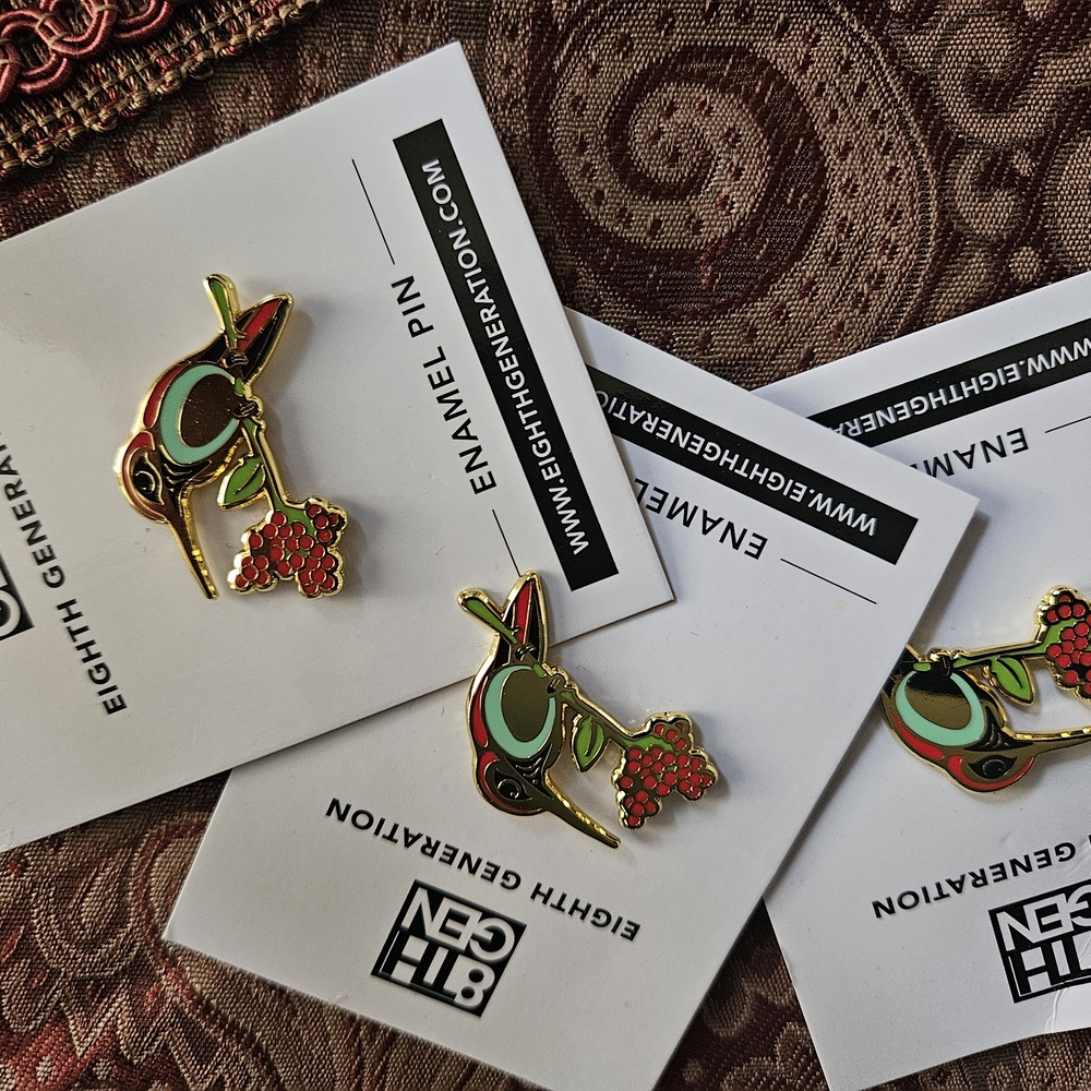 Gold and Red Enamel Pin